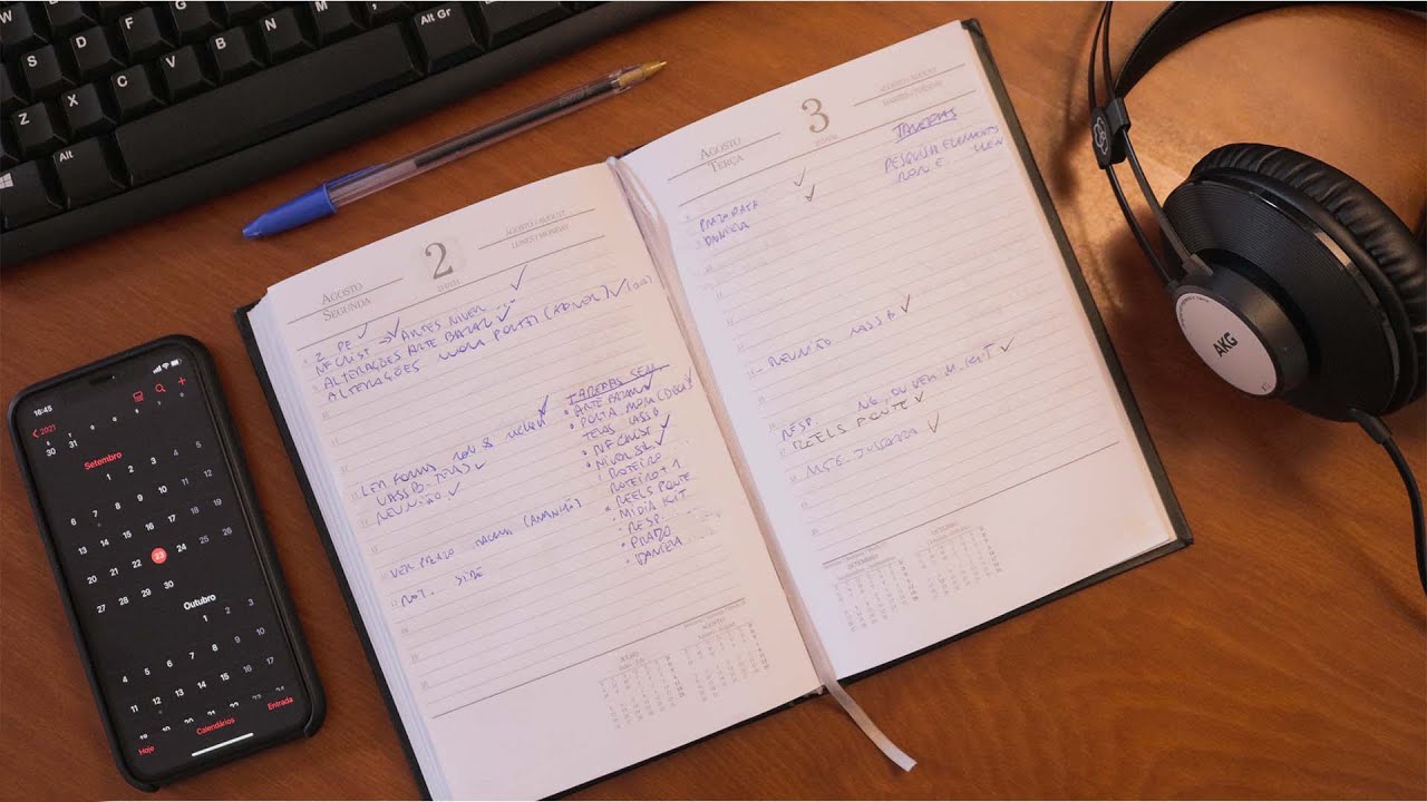 Como organizo minha vida usando uma agenda