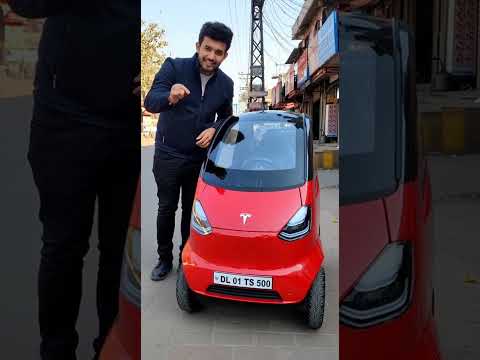 Delhi Shocked! Tesla’s Smallest Car Gives Full Tariff Relief 😱⚡ #TeslaIndia #Delhi #FutureCar #Car