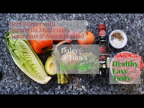 Rustic Beef Burger recipe with Portabello Mushroom and...