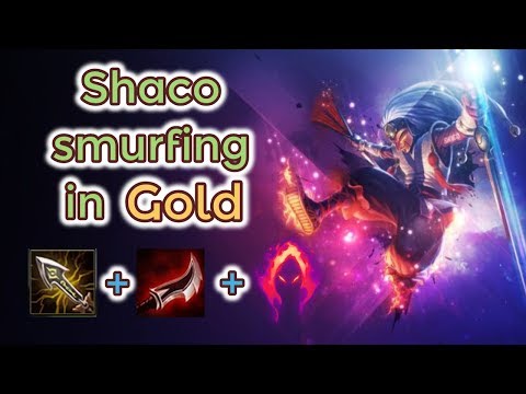 Shaco smurfing in Gold [League of Legends] Full Gameplay - Infernal Shaco