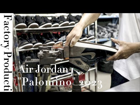 Factory Process of making the Air Jordan 1 OG Palomino 2023