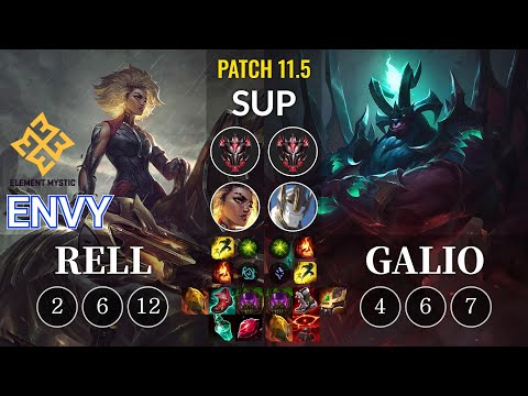 EM Envy Rell vs Galio Sup - KR Patch 11.5