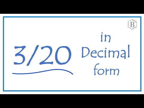 3/20 as a Decimal