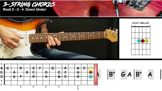 Down Under - Men at Work | GUITAR LESSON | Triads Chords
