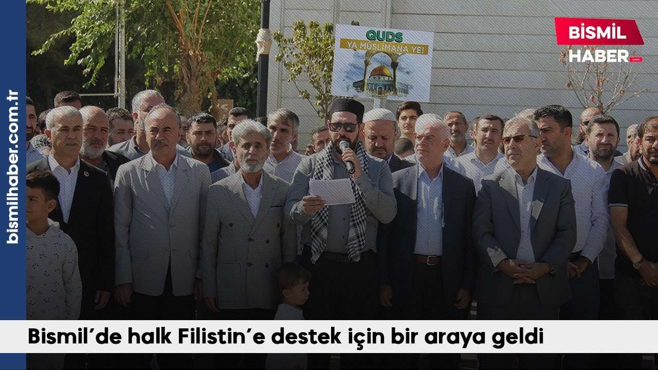 Bismil’de halk Filistin’e destek için bir araya geldi