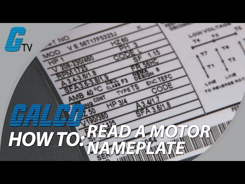 How to read motor nameplate data