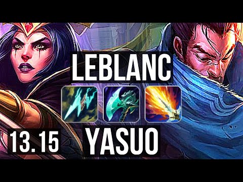LEBLANC vs YASUO (MID) | Rank 2 LeBlanc, Rank 5, Quadra, 22/3/18, Legendary | EUW Challenger | 13.15