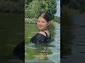 Russian Girl Swimming River Swimmingpool Bath