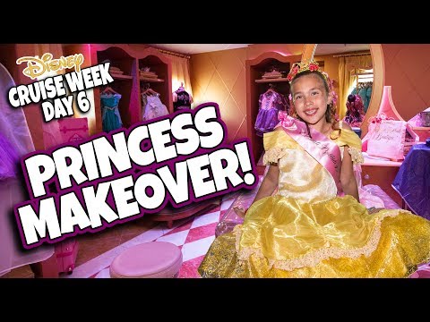 DISNEY PRINCESS MAKEOVER IN FRANCE!!! Bibbidi Bobbidi Boutique Disney Magic! Cruise Week - DAY 6 Video