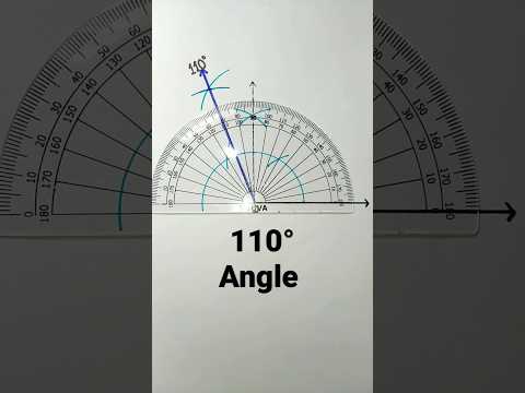 how to construct 110 degree angle with compass | 110° angle