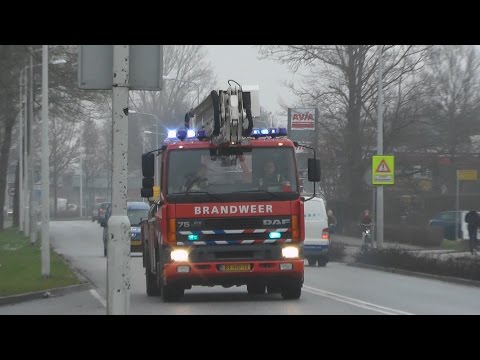 P1, Brandweer Dokkum [HW 02-4250] onderweg naar schoorsteenbrand in Feanwâlden