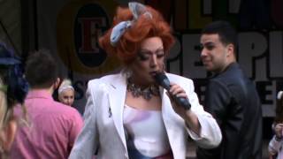 balenda scandels drag artist at the village people festival manchester uk 3/5/2015