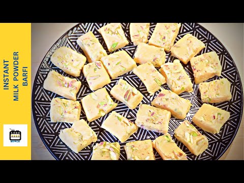Instant Milk Powder Barfi Recipe by Cook Bake Munch - Burfi In 10 Minutes - Easy Milk Burfi Recipe