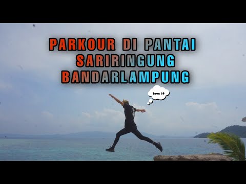 PARKOUR DI PANTAI SARIRINGGUNG BANDARLAMPUNG #parkour #freerunning #parkourindonesia