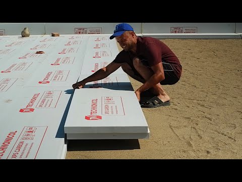 Schwedisches warmes Fundament für ein Haus. Schritt-für-Schritt-Bauprozess ALLEIN