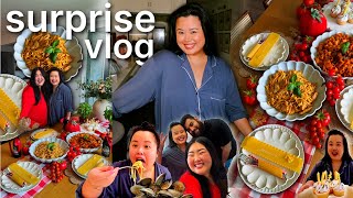 VLOG: surprising bestie w/ a pasta party, cooking recipes, girls sleepover, new nails, sunday reset!