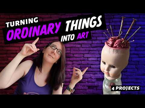 4 Awesome Art Projects made from THRIFTED ITEMS