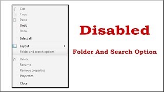 How to Enable or Disable Folder Options in Windows | 100% working | technical adan