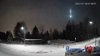 Meteor nad Rzeszowem 19.01.2021