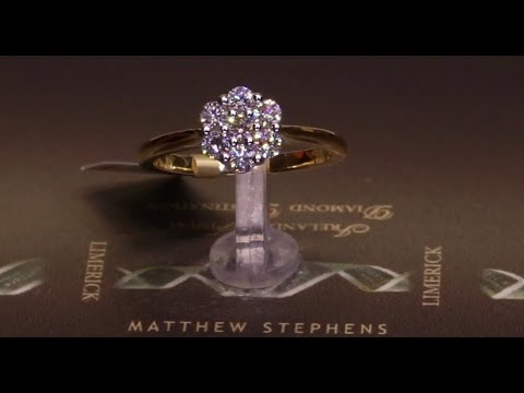 #66815 | T0.54ct | Seven Stone Flower Cluster Diamond Engagement Ring | Set in 18ct Yellow Gold