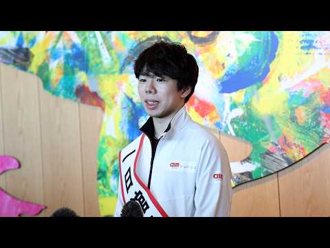 フィギュア佐藤駿選手が一日館長＝仙台市