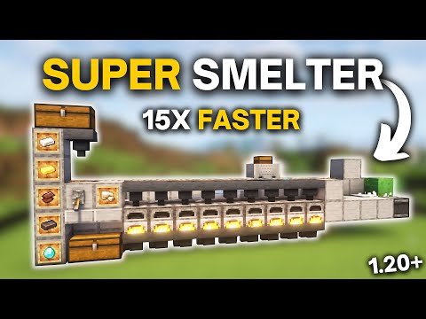 Minecraft BEST Super Smelter Farm in 1.20+ Java & Bedrock