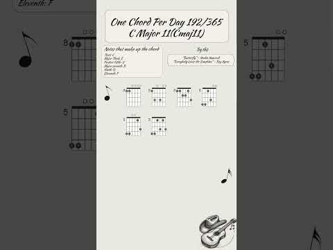 One chord per day 192/365: Cmaj11 (C Major 11) #guitar #jazz #guitartutorial #tabs #music