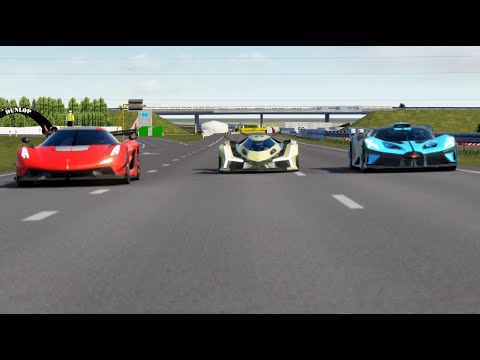 Lamborghini V12 Vision GT vs Koenigsegg Jesko vs Bugatti Bolide at Palanga Circuit