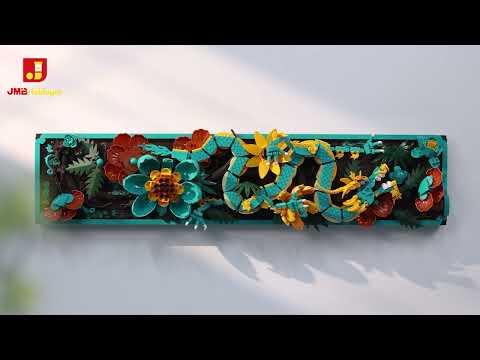 JMBricklayer Mythic Dragon Tiles Building Block Set with LED Lights Video Preview