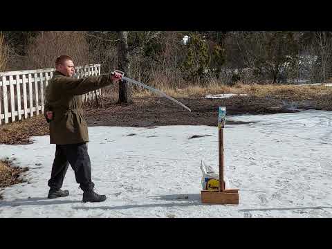 Saber cutting practice. 3.4.2022