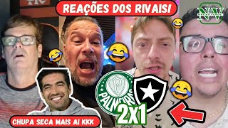 VAMOS RIR!⚠️ Veja REAÇÕES dos RIVAIS BRAVOS com VITÓRIA do VERDÃO! Palmeiras 2X1 Botafogo!