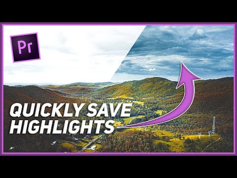 Quickly recover highlights in Premiere Pro (Premiere Pro highlight recovery)