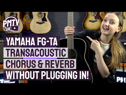 Yamaha FG-TA TransAcoustic Dreadnought Acoustic Guitar, Vintage Tint image 6