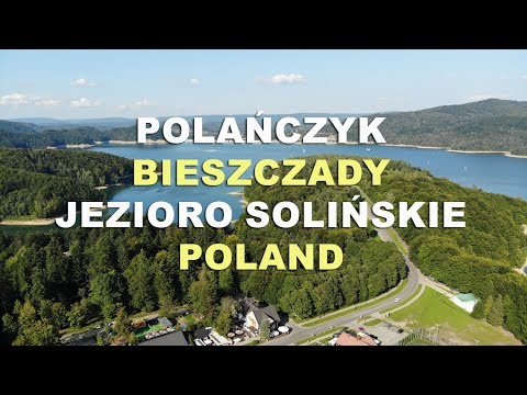 Polańczyk i Jezioro Solińskie 4K z lotu ptaka. Bieszczady 2022