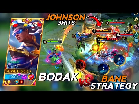 BANE STRAT NI BULLDOG VS BODAK | JS 3HITS | TOP GLOBAL BRUNO BEST BUILD 2021 - MARKSMAN JUNGLE META