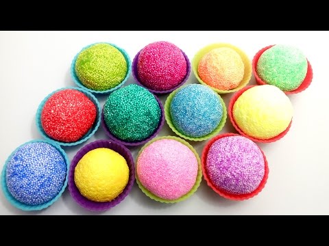 Squishy Glitter Foam Desserts Ice Cream Cupcakes - Fun and Learn Colours