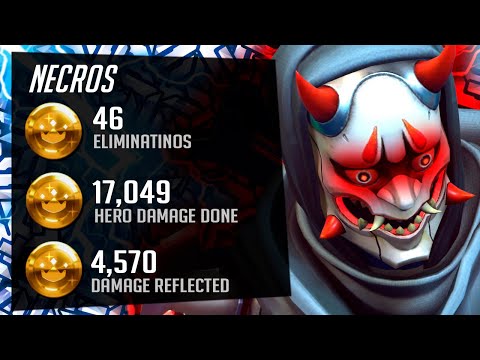 Necros Tryhard and Fastest Genji - 46 elims! POTG! [ Overwatch Season 29 Top 500 ]