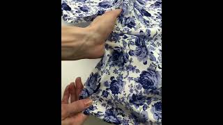 A1_647 Сорочечная ткань с цветами, ширина 144 см на YouTube