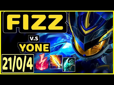 XKENZUKE (FIZZ) vs YONE - 21/0/4 KDA MID GAMEPLAY - EUW Ranked GRANDMASTER