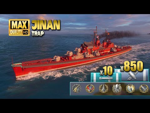 Cruiser Jinan with a huge 400k damage drama - World of Warships