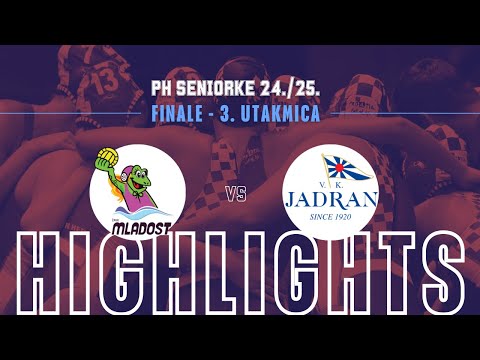 ŽAVK Mladost - VK Jadran Split, PH seniorke 24./25., finale (3) - HIGHLIGHTS