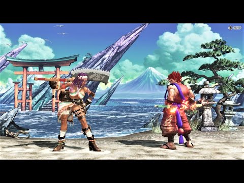 Darli Dagger vs Kazama Kazuki (Hardest AI) - Samurai Shodown