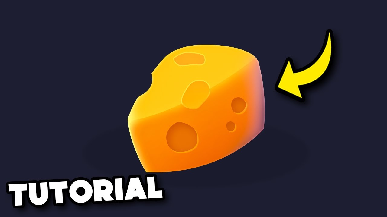 ICON TUTORIAL: Cheese (Photoshop)
