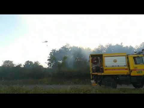 Vab Limite -   Sgancio acqua da elicottero, incendio boschivo