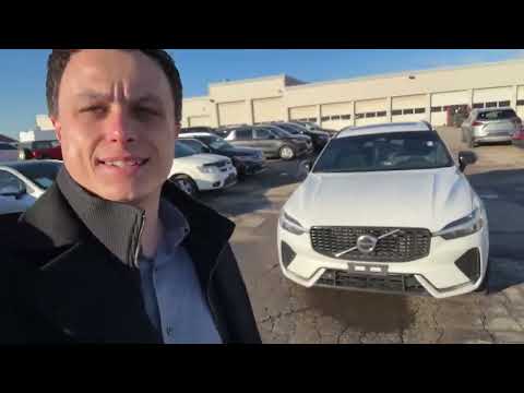 2022 Volvo XC60 B6 AWD R-Design in Ice White for sale at Kitchener Chrysler Dodge Jeep Ram in Kitchener, ON