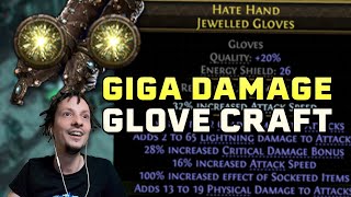 Crafting 48% attack speed triple-damage gloves ft. XtheFarmerX - PoE2 #59