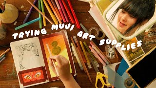 let's try MUJI art supplies! ✷ pens, markers, pencils, sketchbook