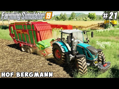 Harvesting barley & soybeans, composting straw | Hof Bergmann | Farming simulator 19 | Timelapse #21