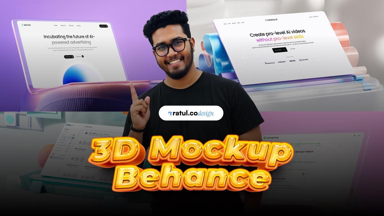 How to Create 3D Behance Mockup | Ux Ui Design | Ratul Ahmed | ratul.co
