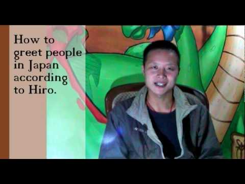 How to greet people in Japan according to Hiro (no subs)